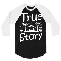 Christian Lame Story Christmas Nativity Scene Catholic Jesus Manger 11 3/4 Sleeve Shirt | Artistshot