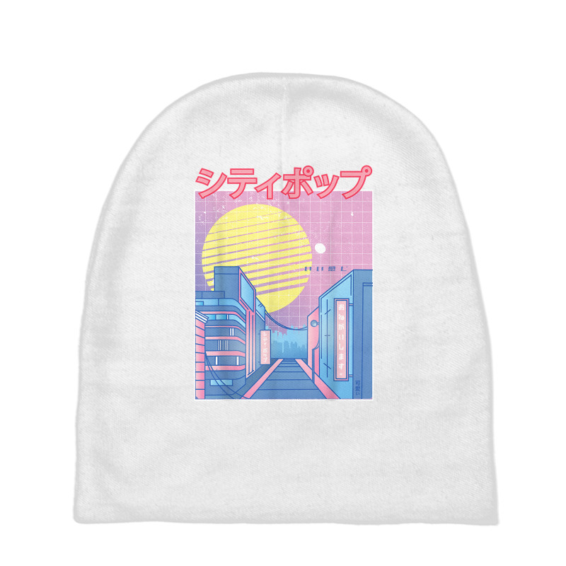 Japan City Pop Kawaii 80s Japanese Anime Music Aesthetic T Shirt Baby Beanies | Artistshot