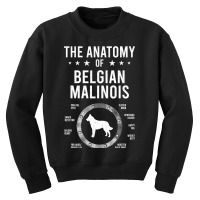 Anatomy Of Belgian Malinois Dog Lover Youth Sweatshirt | Artistshot