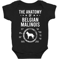 Anatomy Of Belgian Malinois Dog Lover Baby Bodysuit | Artistshot