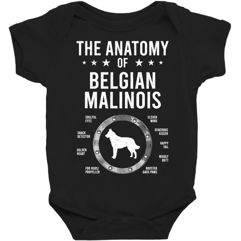 Anatomy Of Belgian Malinois Dog Lover Baby Bodysuit by Hoangduong | Artistshot