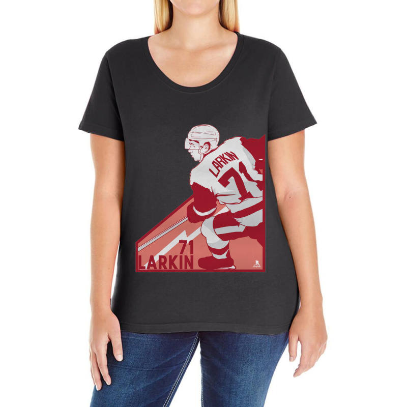 Dylan Larkin Angle Ladies Curvy T-Shirt by kr205 | Artistshot