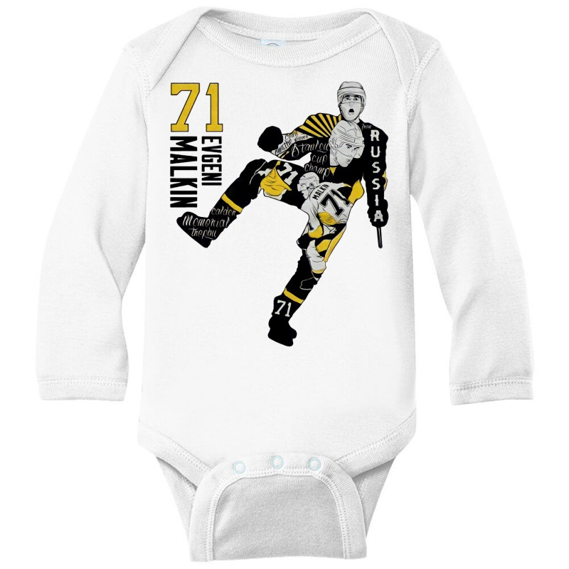 Evgeni Malkin 71 Long Sleeve Baby Bodysuit by kr205 | Artistshot