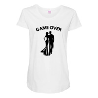 Game Over Maternity Scoop Neck T-shirt | Artistshot