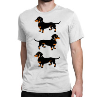 Black And Tan Dachshunds Classic T-shirt | Artistshot