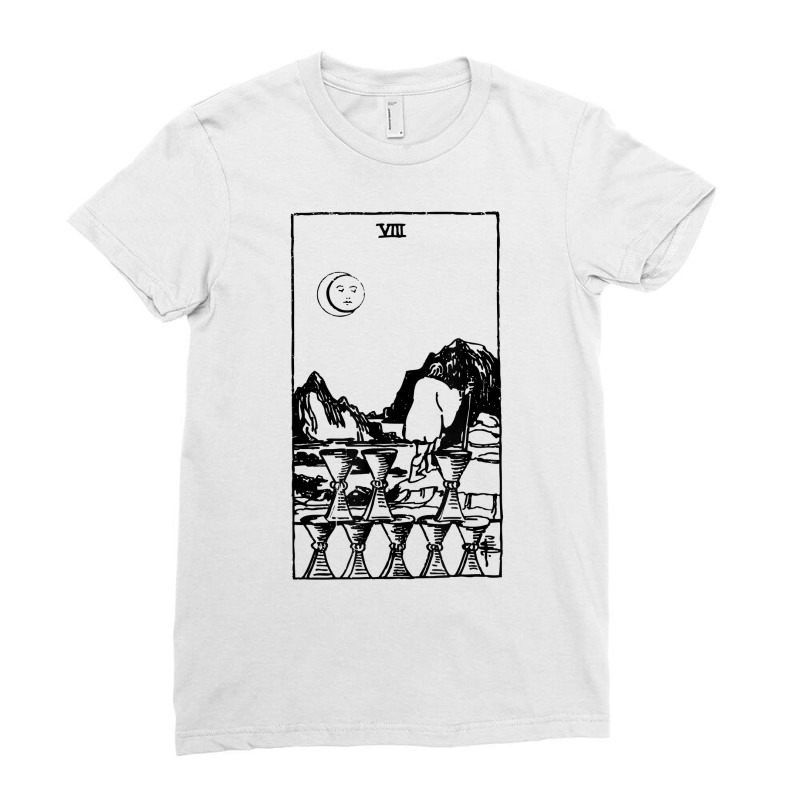 Tarot Card  8 Of Cups  Eight Of Cups  Tarot T Shirt Ladies Fitted T-Shirt by dequariusgoblirsch | Artistshot