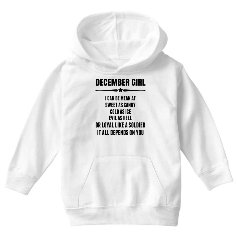 Super December Girl Youth Hoodie | Artistshot