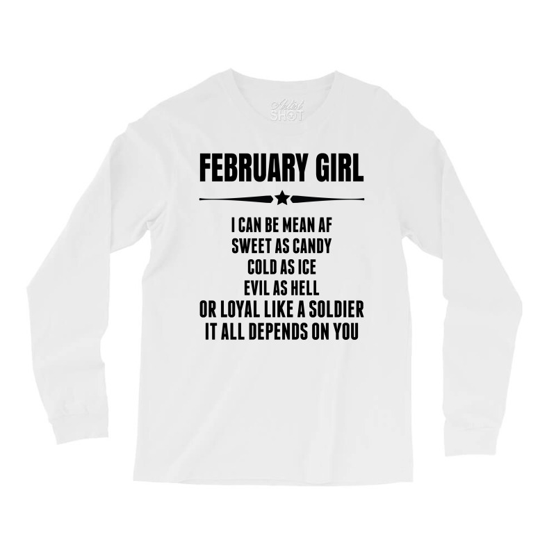 Super February Girl Long Sleeve Shirts | Artistshot