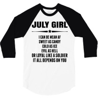 Super July Girl 3/4 Sleeve Shirt | Artistshot