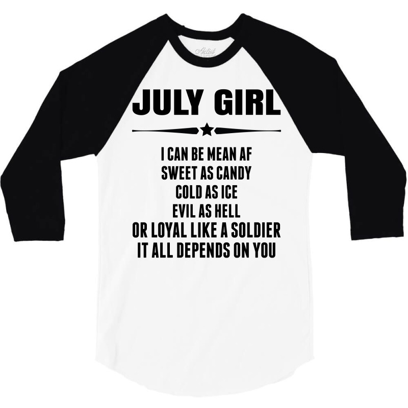 Super July Girl 3/4 Sleeve Shirt | Artistshot