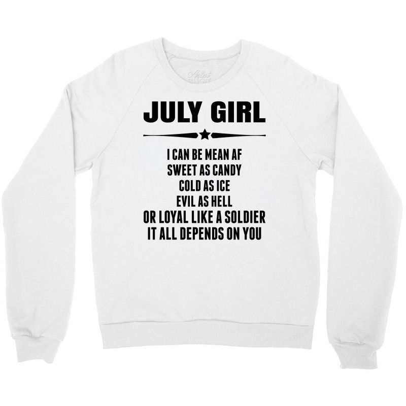 Super July Girl Crewneck Sweatshirt | Artistshot