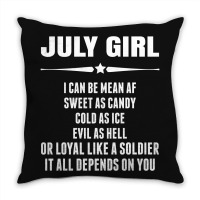 Super July Girl Throw Pillow | Artistshot