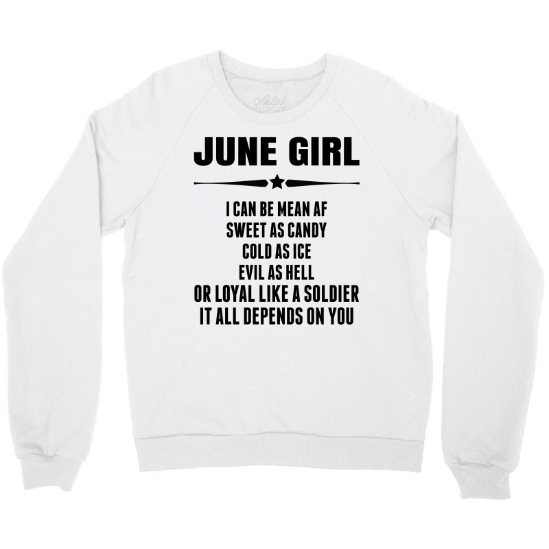 Super June Girl Crewneck Sweatshirt | Artistshot