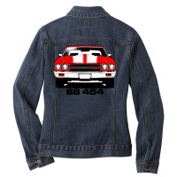 Car Motor Custom Ladies Denim Jacket | Artistshot