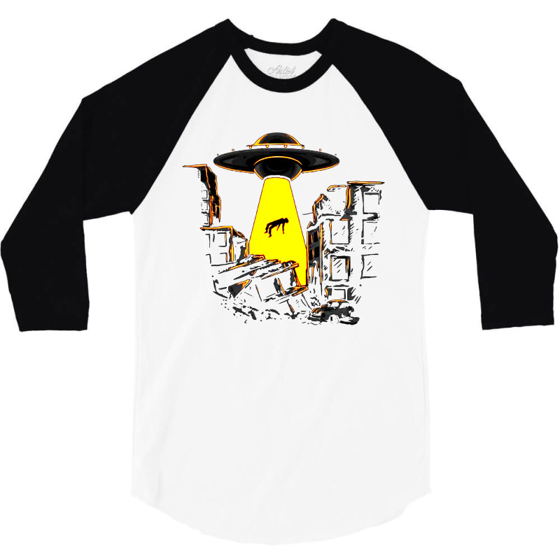 Ufo Abduction 3/4 Sleeve Shirt | Artistshot