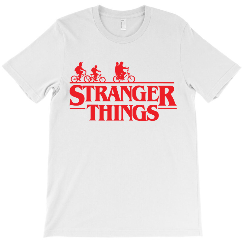 Stranger  Bike Ride Upside Down Silhouette T-Shirt by fletcher | Artistshot