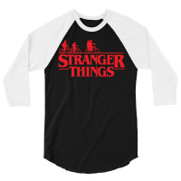 Stranger  Bike Ride Upside Down Silhouette 3/4 Sleeve Shirt | Artistshot