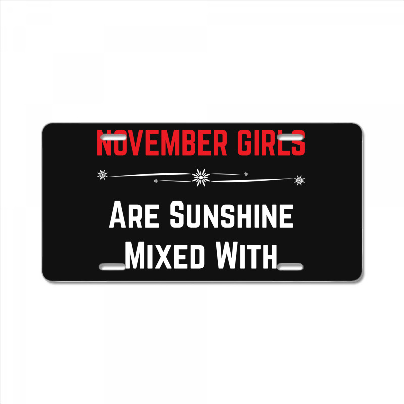 November Girls License Plate | Artistshot