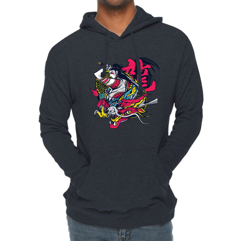 Samurai Dragon Lightweight Hoodie | Artistshot