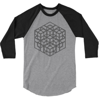 Impossible Complex Cube 3/4 Sleeve Shirt Designed By Vetor Total