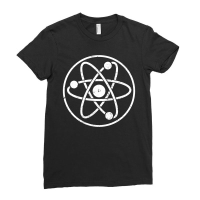 Atomic Atom Symbol Ladies Fitted T-shirt Designed By Vetor Total