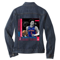 Cade Cunningham Basketball Ladies Denim Jacket | Artistshot