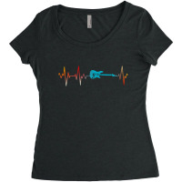 Guitar Heartbeat Women's Triblend Scoop T-shirt | Artistshot