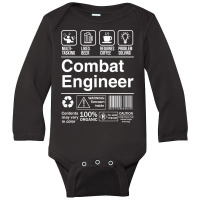 Combat Engineer Product Label Long Sleeve Baby Bodysuit | Artistshot