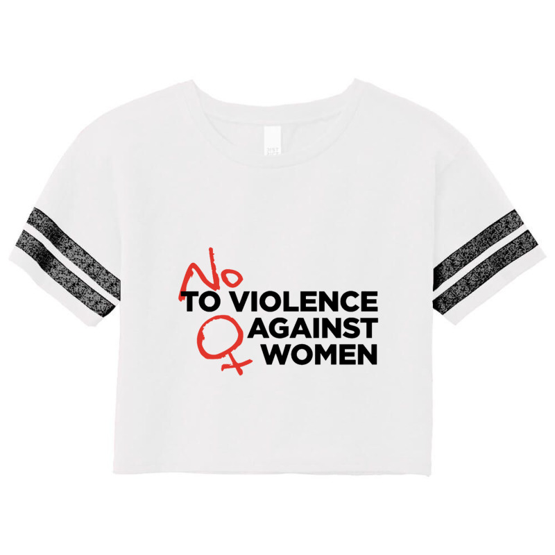 No Violence Against Women's Scorecard Crop Tee by saterseim | Artistshot