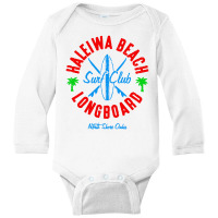 North Shore Haleiwa Surf Shop Long Sleeve Baby Bodysuit | Artistshot