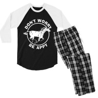 Don T Worry Be Appy  Nickerstickers Leopard Appaloosa Horse Men's 3/4 Sleeve Pajama Set | Artistshot