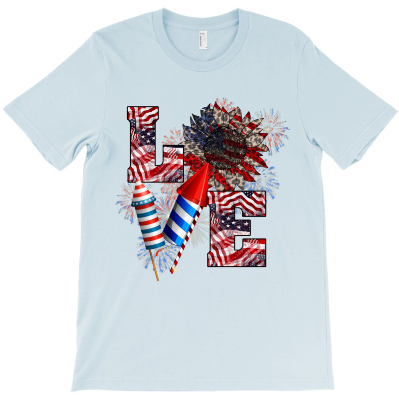 Love Sunflower Firecrackers, 4th Of July Independence Day T-shirt | Artistshot