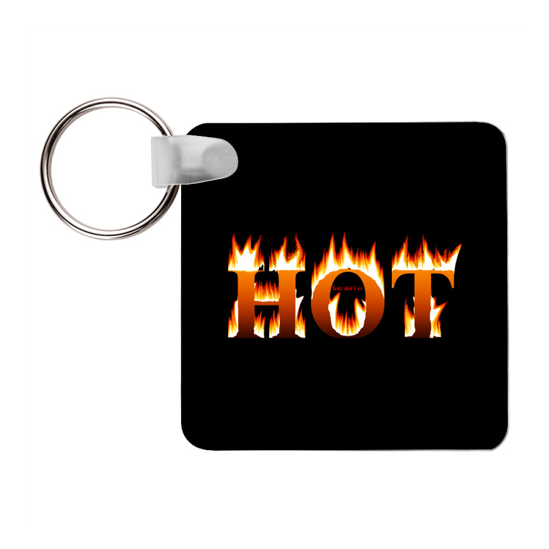 Message Hot 3dtext Provocative Messages Frp Square Keychain | Artistshot