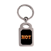 Message Hot 3dtext Provocative Messages Silver Rectangle Keychain | Artistshot