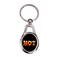Message Hot 3dtext Provocative Messages Silver Oval Keychain | Artistshot