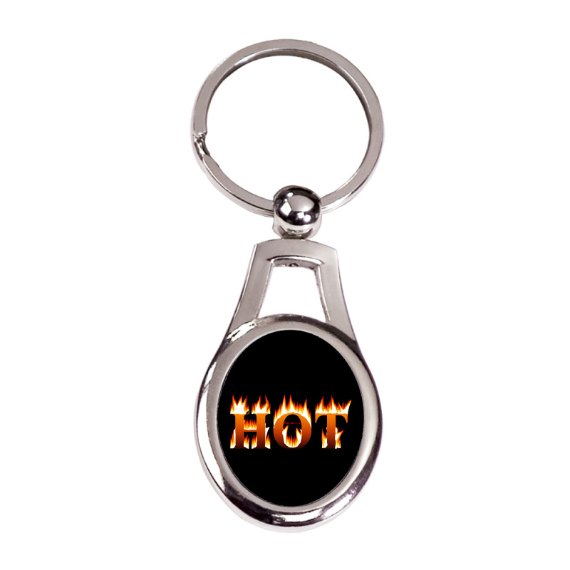 Message Hot 3dtext Provocative Messages Silver Oval Keychain | Artistshot