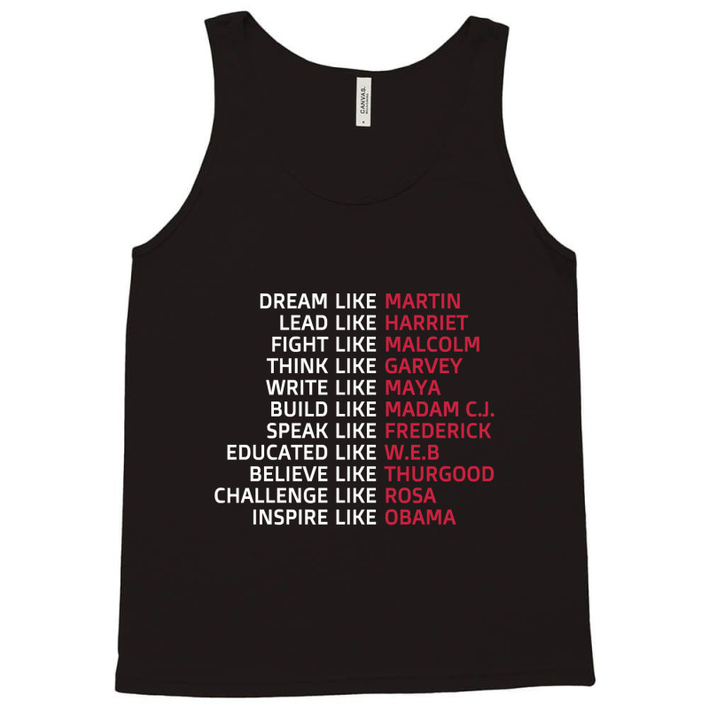 Dream Like Martin Lead Like Harriet Black Pride Tank Top | Artistshot