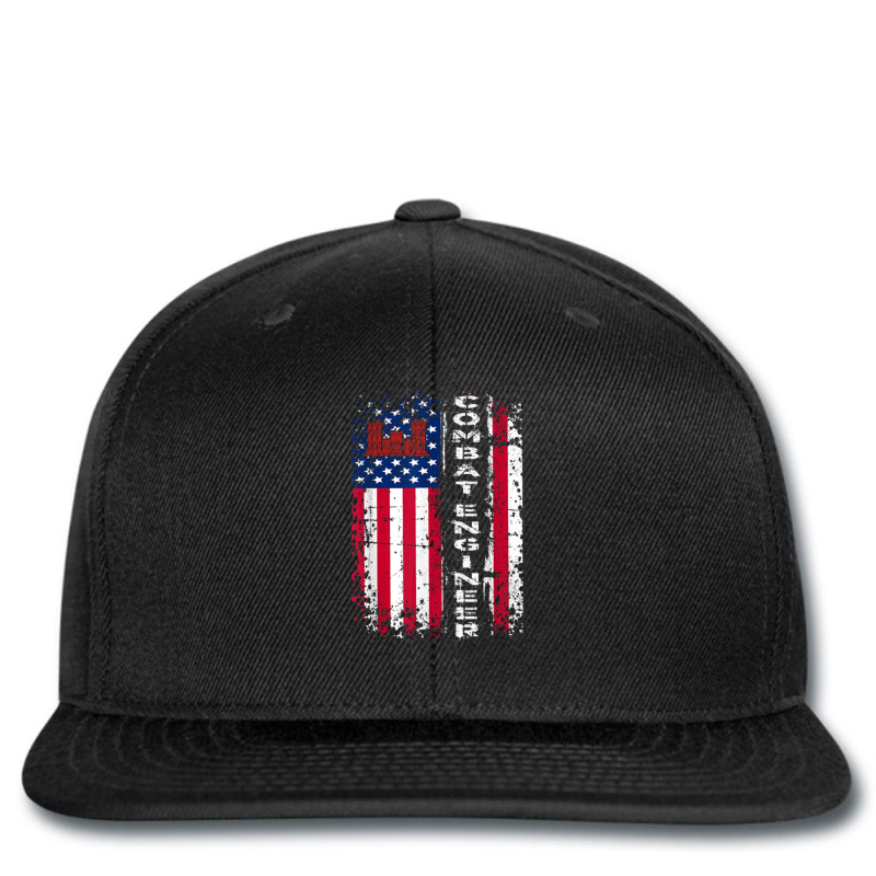 Combat Engineer Distressed American Flag   U.s. Military Printed hat by saterseim | Artistshot