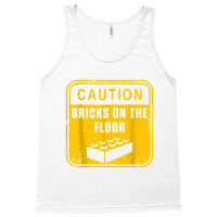 Caution Bricks On Floor Master Builder Building Blocks Tank Top | Artistshot