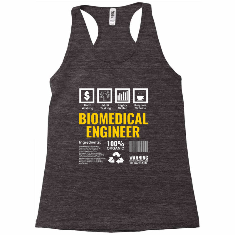 Biomedical Engineer Facts Label Biomedical Engineering Racerback Tank by saterseim | Artistshot