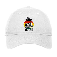 Best Truckin' Dad Ever Retro Trucker Dad Funny Adjustable Cap | Artistshot