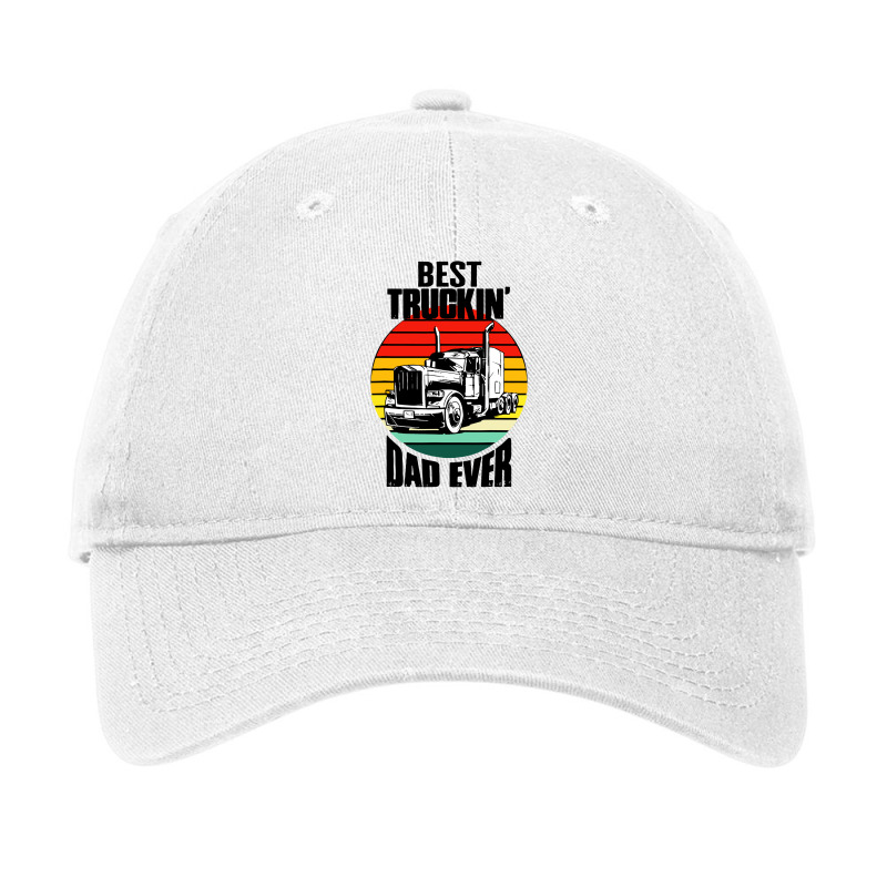 Best Truckin' Dad Ever Retro Trucker Dad Funny Adjustable Cap by chagoi | Artistshot