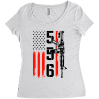 Ar 15 American Flag   Ar15 Rifle Sling Women's Triblend Scoop T-shirt | Artistshot