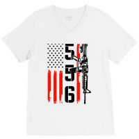 Ar 15 American Flag   Ar15 Rifle Sling V-neck Tee | Artistshot