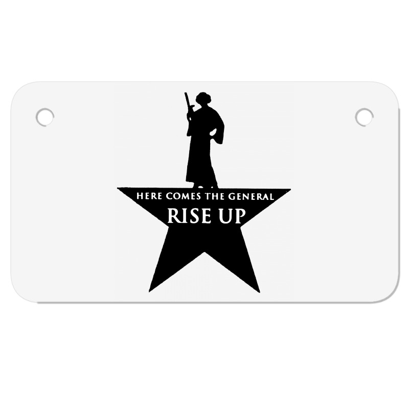 Here Comes The General Rise Up Motorcycle License Plate | Artistshot