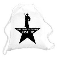 Here Comes The General Rise Up Drawstring Bags | Artistshot