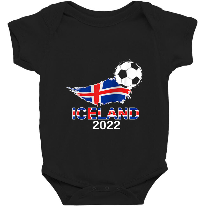 Iceland Flag Jersey Supporter Icelandic Soccer Team Iceland Baby Bodysuit by saterseim | Artistshot