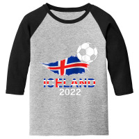 Iceland Flag Jersey Supporter Icelandic Soccer Team Iceland Youth 3/4 Sleeve | Artistshot