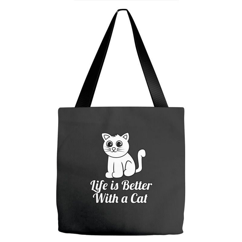 Life Is Better With A Cat Tote Bags | Artistshot