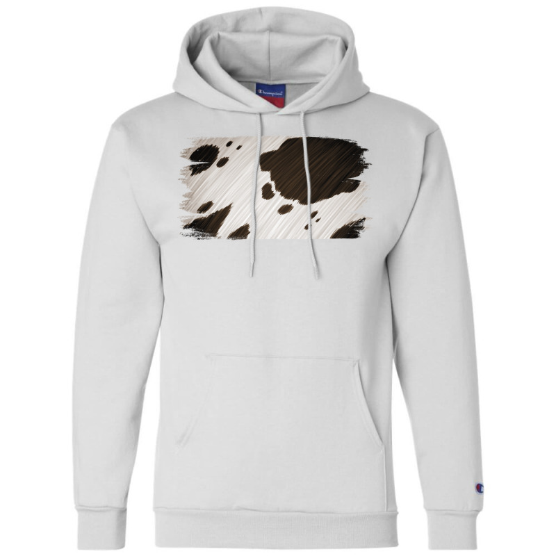 Cowhide Black And White Brush Strokes Background Champion Hoodie | Artistshot